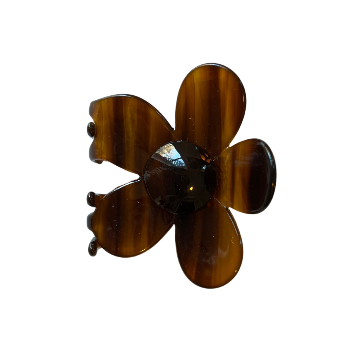 Daisy Claw Hair Clip Large Brown