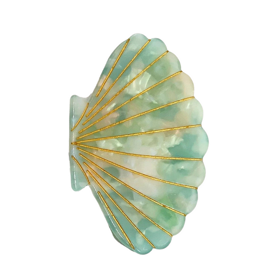 Sea Shell Hair Claw Aqua